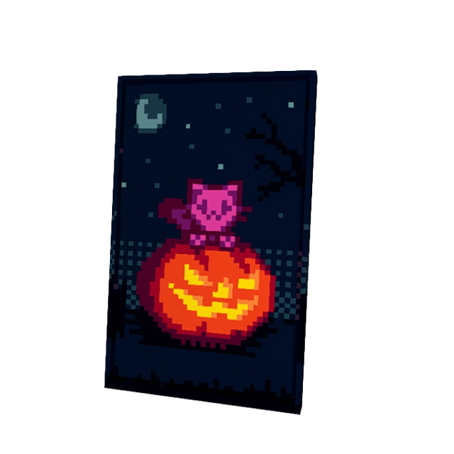 Pixel Pumpkin Cape