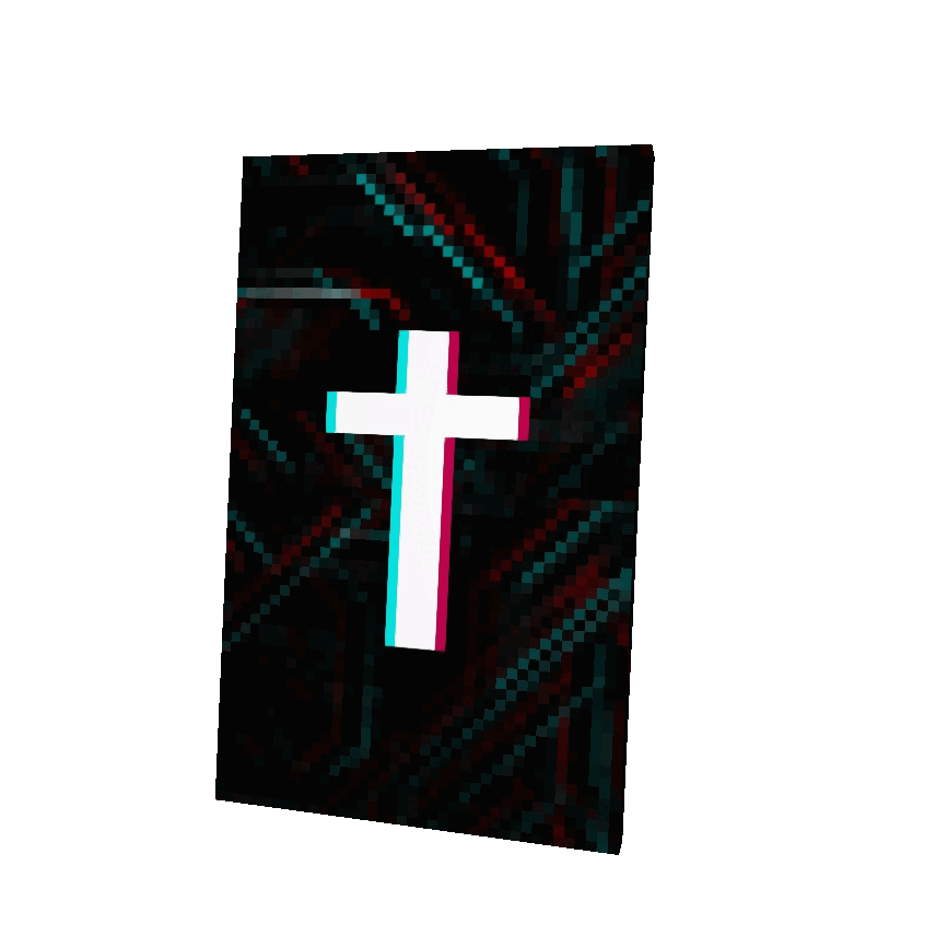 Glitched Cross Cape